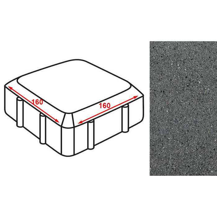 Плитка тротуарная Готика Granite FERRO, Старая площадь, Исетский, 160x160x60 мм